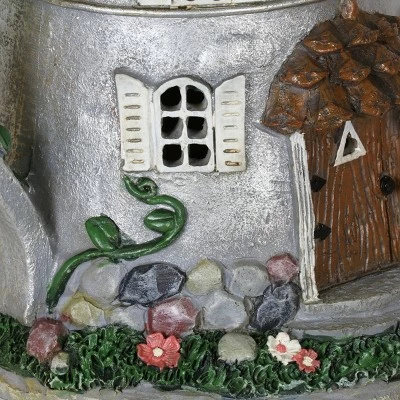 10" Resin Solar Silver Tea Pot Silver - Exhart 5 10" Resin Solar Silver Tea Pot Silver - Exhart - Image 4