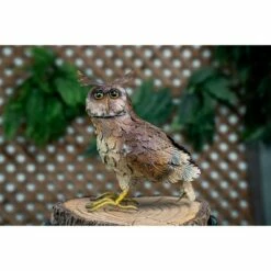 HI-LINE GIFT LTD 13" Metal Owl with Wings Tucked Otudoor Statue Brown - Hi-Line Gift -Cheap Garden Decor Store unnamed file 1120