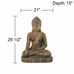 John Timberland Zen Buddha Outdoor Statue 29 1/2" High Floor Sitting Weathered for Yard Garden Lawn -Cheap Garden Decor Store unnamed file 11211