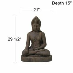 John Timberland Zen Buddha Outdoor Statue 29 1/2" High Sitting for Yard Garden Patio Deck Home Entryway Hallway -Cheap Garden Decor Store unnamed file 11227