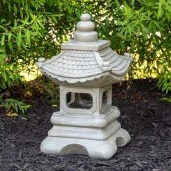 Northlight 13.5" Dark Gray Pagoda Outdoor Garden Statue