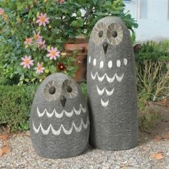Design Toscano Oskar Ogling Outdoor Owl Garden Statue - Gray