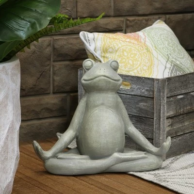 Sunnydaze Decor Sunnydaze Marvin the Meditating Frog Concrete Garden Statue - 12.25-Inch 3 Sunnydaze Decor Sunnydaze Marvin the Meditating Frog Concrete Garden Statue - 12.25-Inch