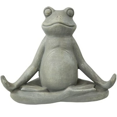 Sunnydaze Decor Sunnydaze Marvin the Meditating Frog Concrete Garden Statue - 12.25-Inch 7 Sunnydaze Decor Sunnydaze Marvin the Meditating Frog Concrete Garden Statue - 12.25-Inch - Image 5