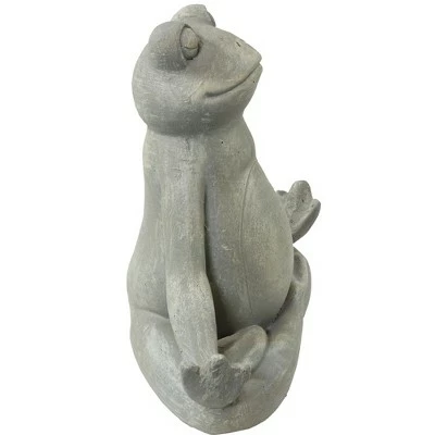 Sunnydaze Decor Sunnydaze Marvin the Meditating Frog Concrete Garden Statue - 12.25-Inch 8 Sunnydaze Decor Sunnydaze Marvin the Meditating Frog Concrete Garden Statue - 12.25-Inch - Image 6
