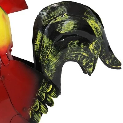 Sunnydaze Decor Sunnydaze Lewis the Steel Rooster Statue - Red - 21.5-Inch 4 Sunnydaze Decor Sunnydaze Lewis the Steel Rooster Statue - Red - 21.5-Inch - Image 3
