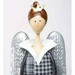 34.75" Indoor/Outdoor Metal Sculpture Angel with Lighted Gift - Evergreen -Cheap Garden Decor Store unnamed file 11355