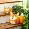 Set of 2 9" Polyresin Pumpkin Statues Mother and Baby Fox - Evergreen -Cheap Garden Decor Store unnamed file 11360