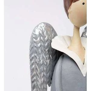28.5" Indoor/Outdoor Metal Angel with Lighted Snowflake - Evergreen 6 28.5" Indoor/Outdoor Metal Angel with Lighted Snowflake - Evergreen - Image 4