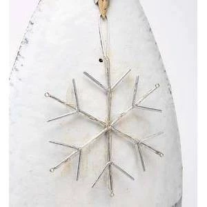 28.5" Indoor/Outdoor Metal Angel with Lighted Snowflake - Evergreen 7 28.5" Indoor/Outdoor Metal Angel with Lighted Snowflake - Evergreen - Image 5