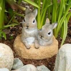 Zingz & Thingz Zingz & Thingz 6" Polyresin Peek-a-Boo Garden Bunnies Décor Statue Brown -Cheap Garden Decor Store unnamed file 11385