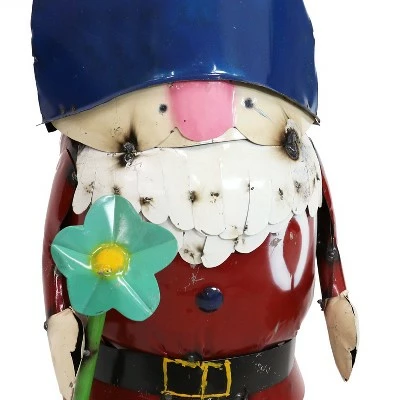 Sunnydaze Decor Sunnydaze Spring Flowers Garden Gnome Metal Statue Figurine - 25 in. - Blue/Red 3 Sunnydaze Decor Sunnydaze Spring Flowers Garden Gnome Metal Statue Figurine - 25 in. - Blue/Red
