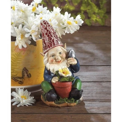 Zingz & Thingz Zingz & Thingz 5" Solar Gardening Gnome 3 Zingz & Thingz Zingz & Thingz 5" Solar Gardening Gnome