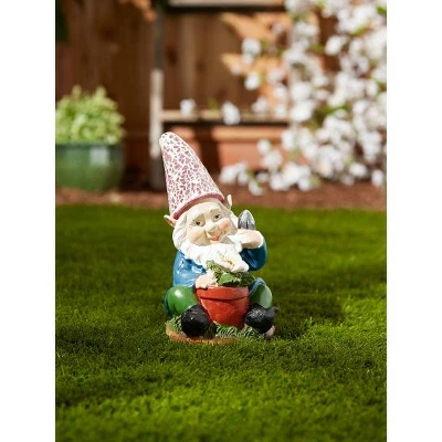 Zingz & Thingz Zingz & Thingz 5" Solar Gardening Gnome 14 Zingz & Thingz Zingz & Thingz 5" Solar Gardening Gnome - Image 12
