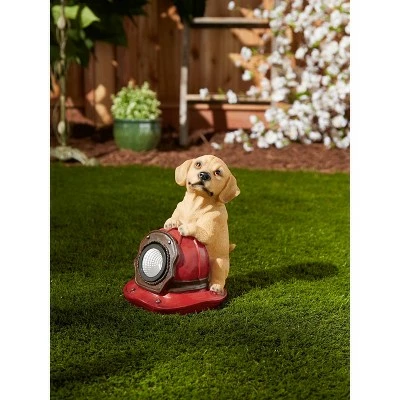 Zingz & Thingz Zingz & Thingz 6" Polyresin Dog and Fire Helmet Solar Statue 12 Zingz & Thingz Zingz & Thingz 6" Polyresin Dog and Fire Helmet Solar Statue - Image 10