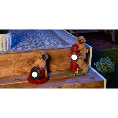 Zingz & Thingz Zingz & Thingz 6" Polyresin Dog and Fire Helmet Solar Statue 13 Zingz & Thingz Zingz & Thingz 6" Polyresin Dog and Fire Helmet Solar Statue - Image 11