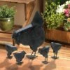 Zingz & Thingz Zingz & Thingz 11.25" Metal Hen with Chicks Sculpture Black