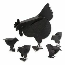 Zingz & Thingz Zingz & Thingz 11.25" Metal Hen with Chicks Sculpture Black -Cheap Garden Decor Store unnamed file 11480