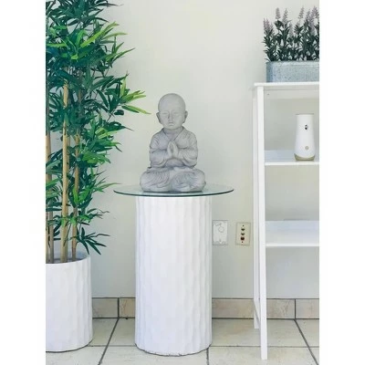Rosemead Home & Garden, Inc. 16.5" Concrete Lightweight Kante Outdoor Sitting Praying Monk Sculpture Gray - Rosemead Home & Garden, Inc. 10 Rosemead Home & Garden, Inc. 16.5" Concrete Lightweight Kante Outdoor Sitting Praying Monk Sculpture Gray - Rosemead Home & Garden, Inc. - Image 8