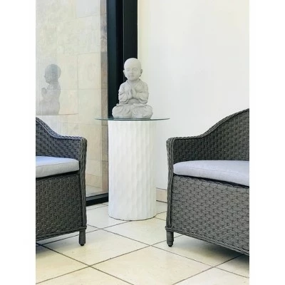 Rosemead Home & Garden, Inc. 16.5" Concrete Lightweight Kante Outdoor Sitting Praying Monk Sculpture Gray - Rosemead Home & Garden, Inc. 12 Rosemead Home & Garden, Inc. 16.5" Concrete Lightweight Kante Outdoor Sitting Praying Monk Sculpture Gray - Rosemead Home & Garden, Inc. - Image 10