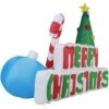 Holidayana 8' Wide Giant Inflatable Merry Christmas Sign Holiday Ornament Yard Decoration with Blower Fan, Tie Down Straps, and Ground Anchor Stakes 1 Holidayana 8' Wide Giant Inflatable Merry Christmas Sign Holiday Ornament Yard Decoration with Blower Fan, Tie Down Straps, and Ground Anchor Stakes -Cheap Garden Decor Store unnamed file 11505