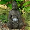 John Timberland Zen Outdoor Statue with Light Solar LED 19 1/2" High Sitting Buddha Sculpture for Yard Garden Patio Deck Home -Cheap Garden Decor Store unnamed file 11545