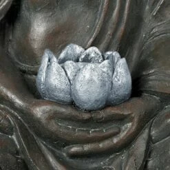 John Timberland Zen Outdoor Statue with Light Solar LED 19 1/2" High Sitting Buddha Sculpture for Yard Garden Patio Deck Home -Cheap Garden Decor Store unnamed file 11546