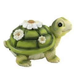 Roman Inc Home & Garden 4.0" Mini Turtle Painted Critter Landscape Accent Roman, Inc - Outdoor Sculptures And Statues