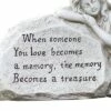 Napco 6.75 In Resin Constructed Memory Becomes a Treasure Plaque and Sleeping Angel Garden Indoor or Outdoor Garden Statue w/ Weathered Finish, Ivory -Cheap Garden Decor Store unnamed file 11603