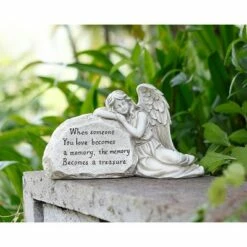 Napco 6.75 In Resin Constructed Memory Becomes a Treasure Plaque and Sleeping Angel Garden Indoor or Outdoor Garden Statue w/ Weathered Finish, Ivory 5 Napco 6.75 In Resin Constructed Memory Becomes a Treasure Plaque and Sleeping Angel Garden Indoor or Outdoor Garden Statue w/ Weathered Finish, Ivory -Cheap Garden Decor Store unnamed file 11604
