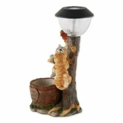 Zingz & Thingz Zingz & Thingz 14" Polyresin Climbing Cats Solar Light Statue
