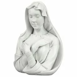 Design Toscano Blessed Virgin Mary, Lady of Grace Bust Statue, white