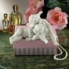 Design Toscano Blissful Slumber Cherubs Bonded Marble Resin Statue - White
