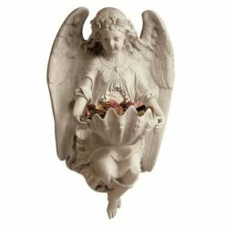 Design Toscano Brixton Abbey Angel Wall Sculpture - Off-White