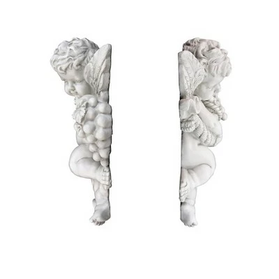 Design Toscano Cherub Harvest Wall Sculptures - Multicolored 5 Design Toscano Cherub Harvest Wall Sculptures - Multicolored - Image 3