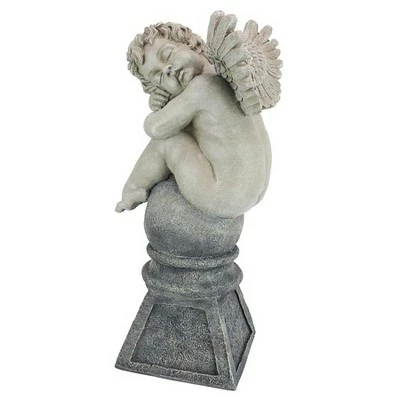Design Toscano Balancing A Dream Cherub Garden Statue - Off-White 4 Design Toscano Balancing A Dream Cherub Garden Statue - Off-White - Image 2