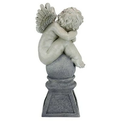 Design Toscano Balancing A Dream Cherub Garden Statue - Off-White 6 Design Toscano Balancing A Dream Cherub Garden Statue - Off-White - Image 4