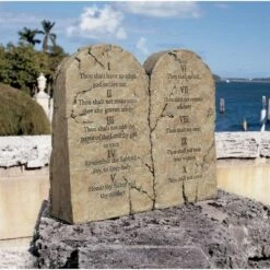 Design Toscano Ten Commandments Sculptural Tablet - Beige