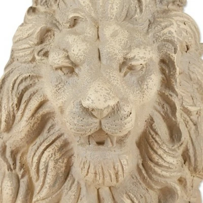 Zingz & Thingz Zingz & Thingz 12.25" Polyresin Lion Statue Ivory 3 Zingz & Thingz Zingz & Thingz 12.25" Polyresin Lion Statue Ivory - Image 2