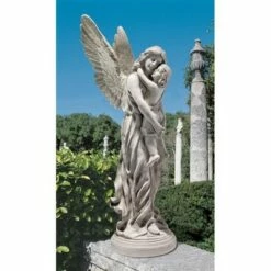 Design Toscano Heaven's Guardian Angel Garden Statue - Off-White