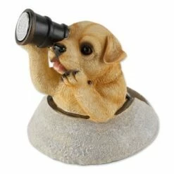 Zingz & Thingz Zingz & Thingz 10" Polyresin Puppy with Telescope Solar Light Statue -Cheap Garden Decor Store unnamed file 11790