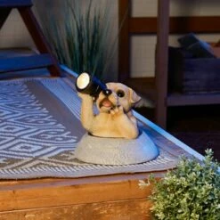 Zingz & Thingz Zingz & Thingz 10" Polyresin Puppy with Telescope Solar Light Statue -Cheap Garden Decor Store unnamed file 11797