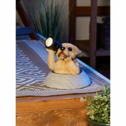 Zingz & Thingz Zingz & Thingz 10" Polyresin Puppy with Telescope Solar Light Statue -Cheap Garden Decor Store unnamed file 11798