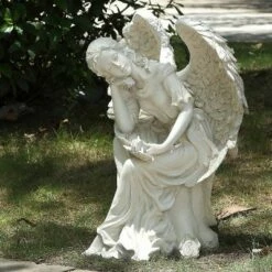 HI-LINE GIFT LTD 26" Polyresin Sleeping Angel Outdoor Statue White - Hi-Line Gift -Cheap Garden Decor Store unnamed file 11805