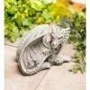 Wind & Weather Indoor/Outdoor Resin Dragon Sculpture With Look of Carved Stone