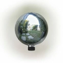Alpine Corporation 12" Glass Gazing Globe Silver -Cheap Garden Decor Store unnamed file 11855