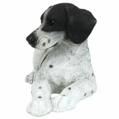 Design Toscano Black & White Pointer Puppy Dog Statue - White