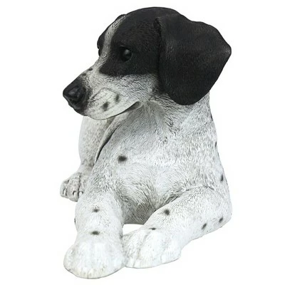 Design Toscano Black & White Pointer Puppy Dog Statue - White 2 Design Toscano Black & White Pointer Puppy Dog Statue - White