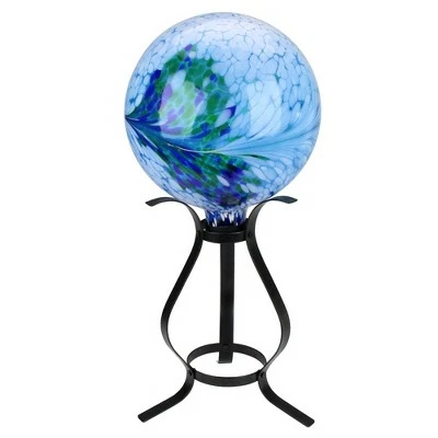 Northlight 12" Black Curved Outdoor Patio Garden Gazing Ball Stand 4 Northlight 12" Black Curved Outdoor Patio Garden Gazing Ball Stand - Image 2