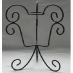 Northlight 11.25" Black Swirled Outdoor Patio Garden Gazing Ball Stand